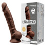 SILEXD DILDO PREMIUM SILICONE 7 INCH BROWN